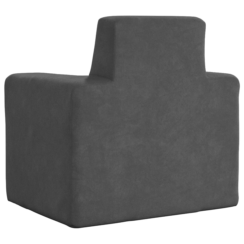Divano | Divano da soggiorno | Sofa per Bambini Antracite in Morbido Peluche