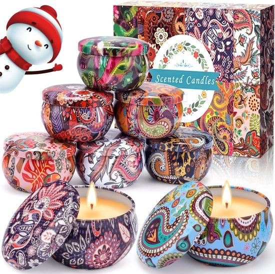 Set di candele aromatiche, 8 pezzi