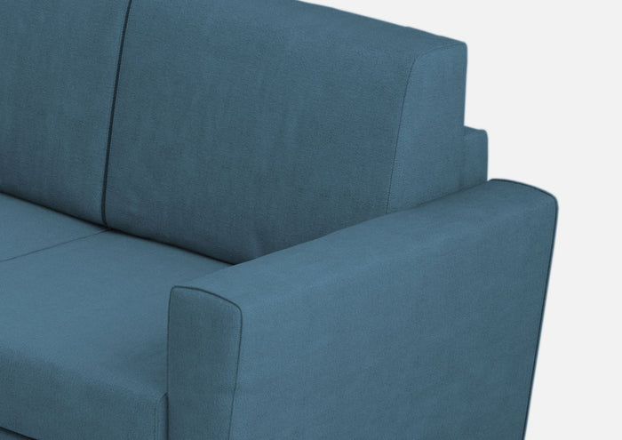 Divano 2 Posti 152x85x85 cm Yasel in Tessuto Avio