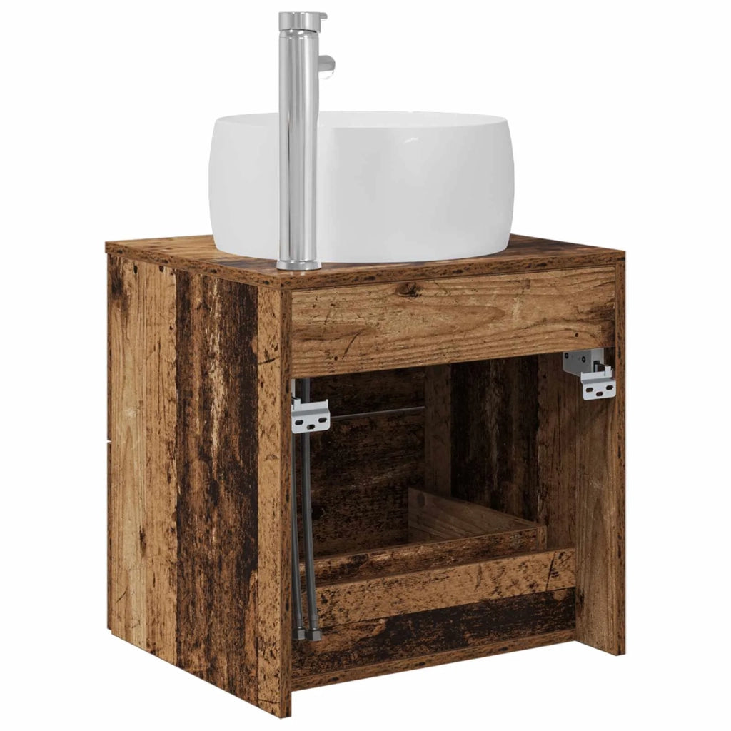 Mobile Lavabo da Parete Legno antico 49,5 x 44,5 x 66 cm