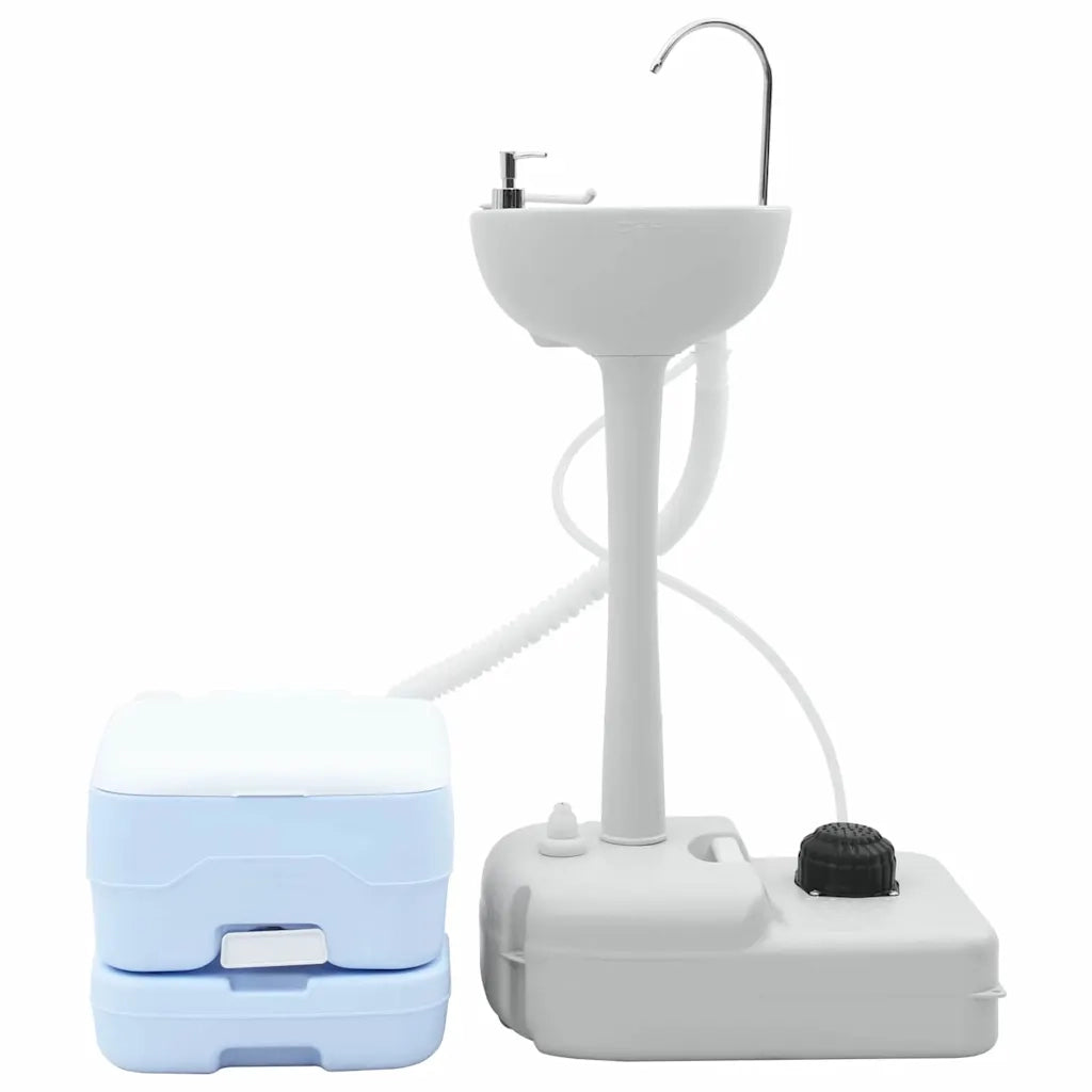 Set di toilette per il campeggio 2 pcs Blu e Bianco 42001434
