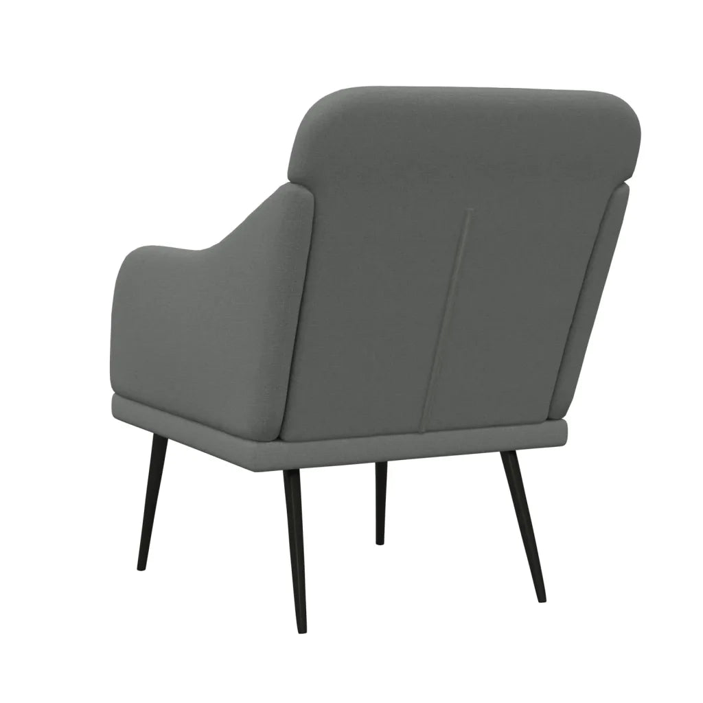 Poltrona | Sedia Relax Grigio Scuro 63x76x80 cm in Tessuto