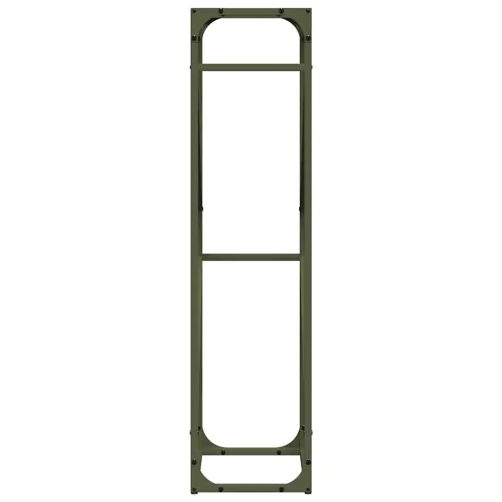 Rastrelliera per Legna da Ardere Verde Oliva 40x25x100 cm CFW3060200