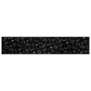 Tappeto del soggiorno | Tappeto da Cucina Lavabile Nero Mattutino 60x300 cm in Velluto