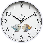 Orologio da parete rotondo da 20,3 cm, silenzioso e senza tic, orologio da parete retro, adatto per soggiorno, camera da letto, cucina, camera dei bambini (20 cm x 20,3 cm), bianco