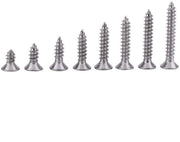 Viti Autoallentanti 200 Unità - Acciaio Inox 304 - Testa Piana - Testa Ruotabile - Viti Autoallentanti - Resistente alla Ruggine