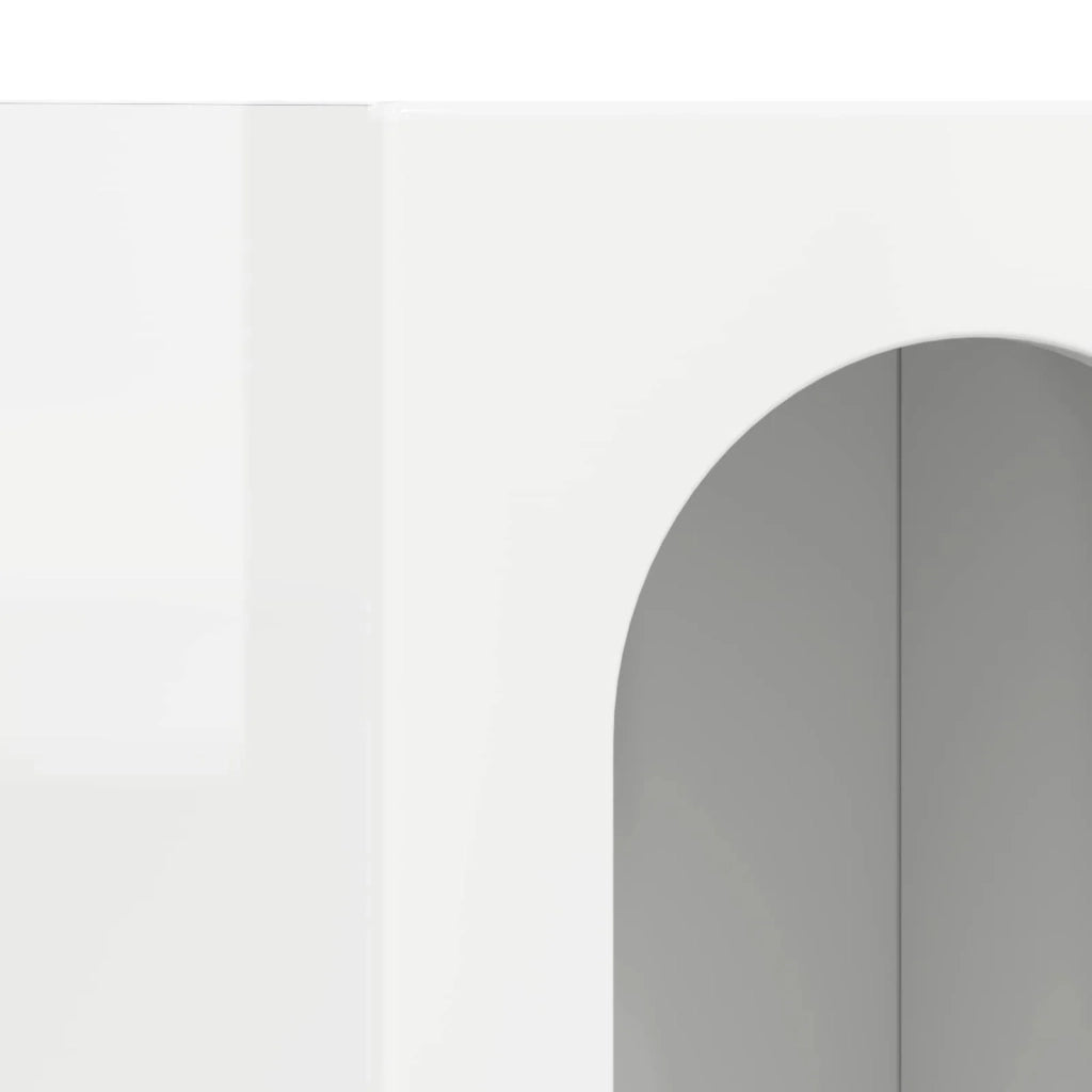 Credenza Bianco Lucido 59 x 35 x 100,5 cm Legno multistrato 891338