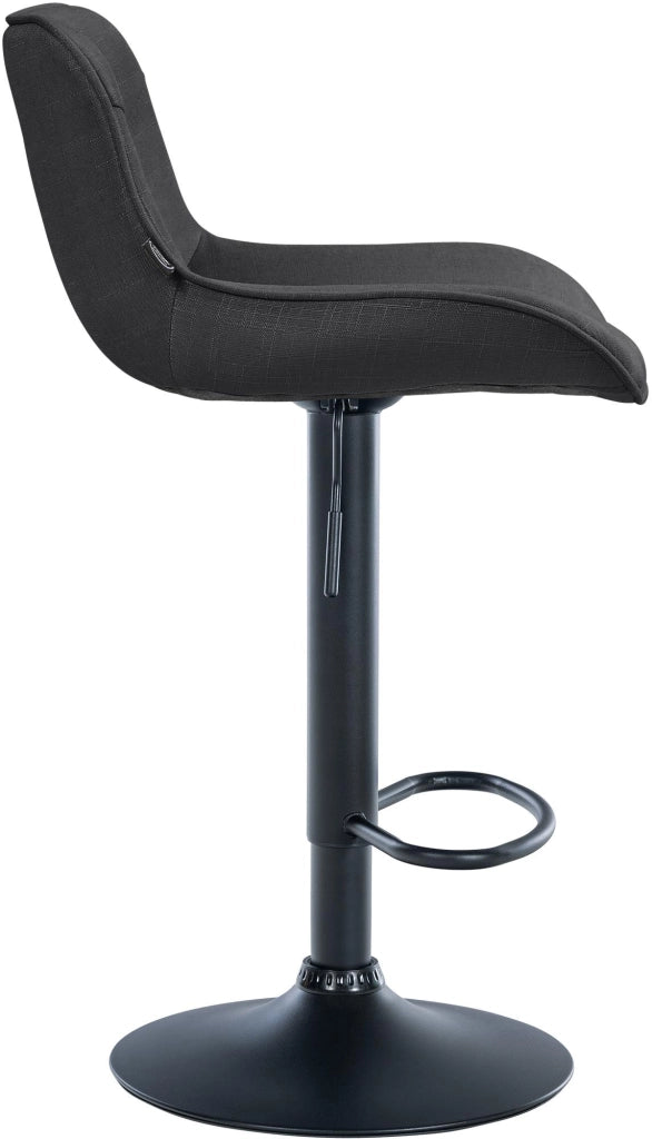 Barhocker Vonore Stoff schwarz