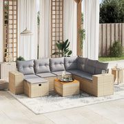 Set Divano da Giardino 8 pz con Cuscini Beige Misto Polyrattancod mxl 115768