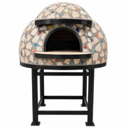 Forno a legna artigianale diametro 100 cm 3/4 pizze palladiana colorata con base