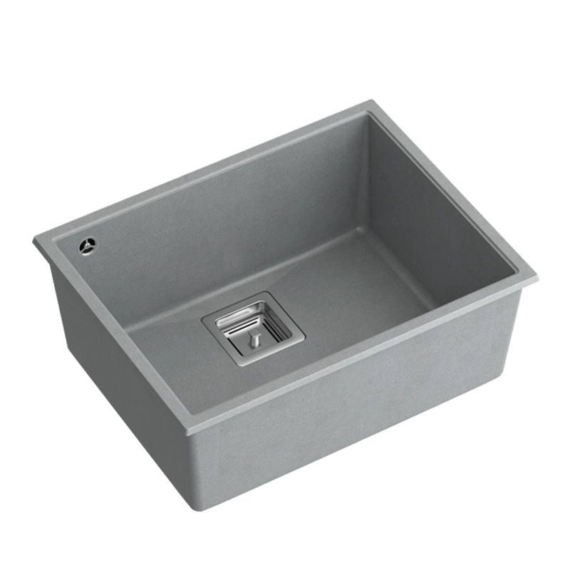 Lavello In Granito David 50 Grey Metallic Tappo oro