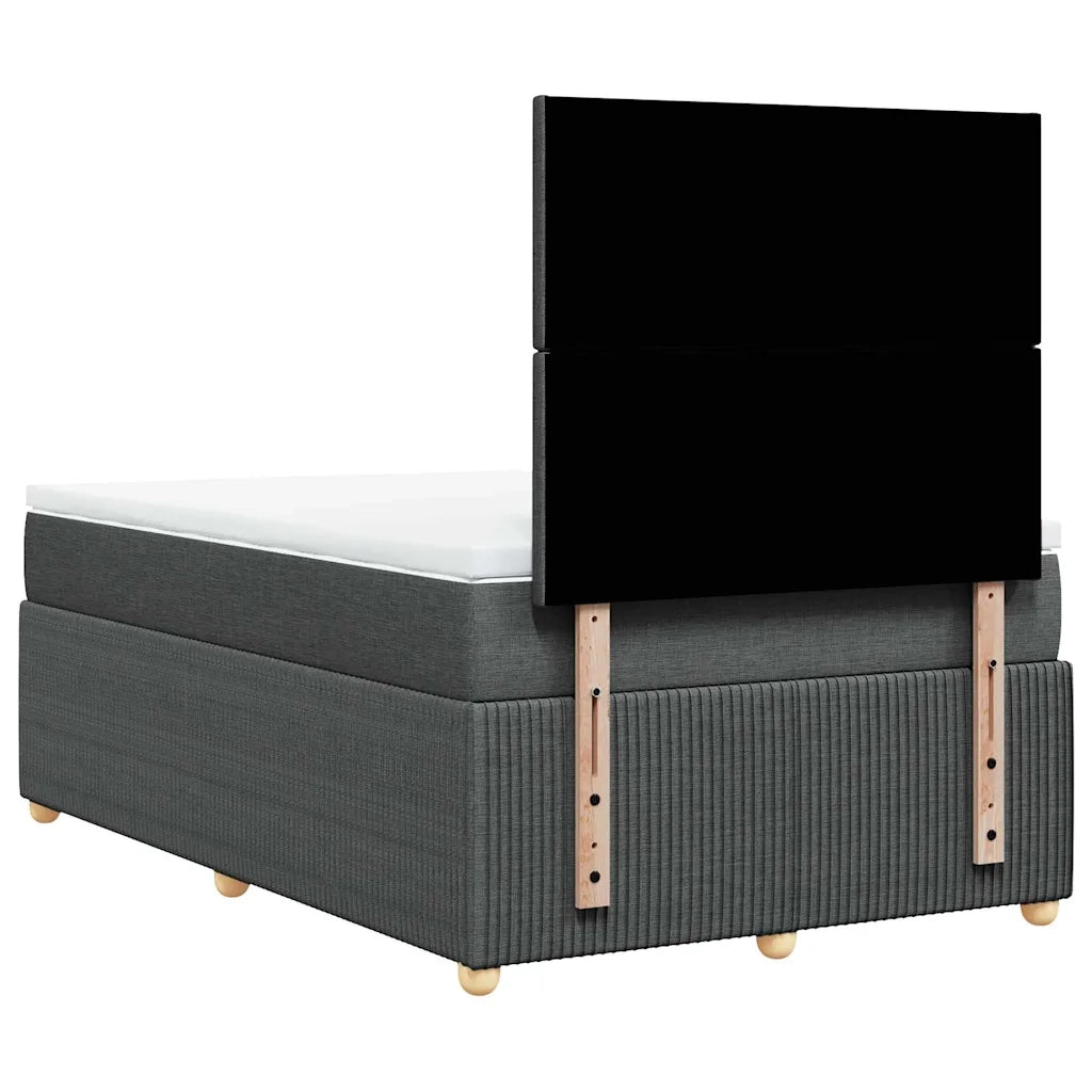 Giroletto a Molle con Materasso Grigio Scuro 120x190cm Tessuto 3291989