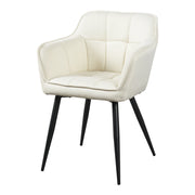 Set di 4 sedie da pranzo dal design moderno e robusto 81 x 57 x 53 cm beige e nero 03_0009801