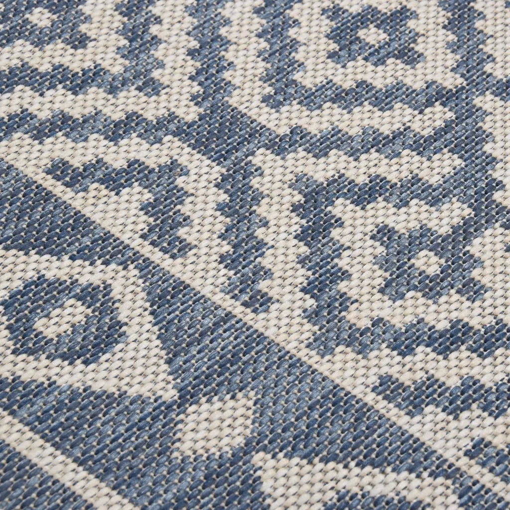 Tappeto da Esterni a Tessitura Piatta 160x230 cm Strisce Blu cod mxl 77884