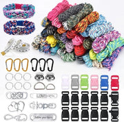Set di Paracord 550 - Corda Multifunzionale - Bracciale DIY - Fermo Cavi e Aghi - Diametro 4 mm - Resistente e Forte - Corda di Seta