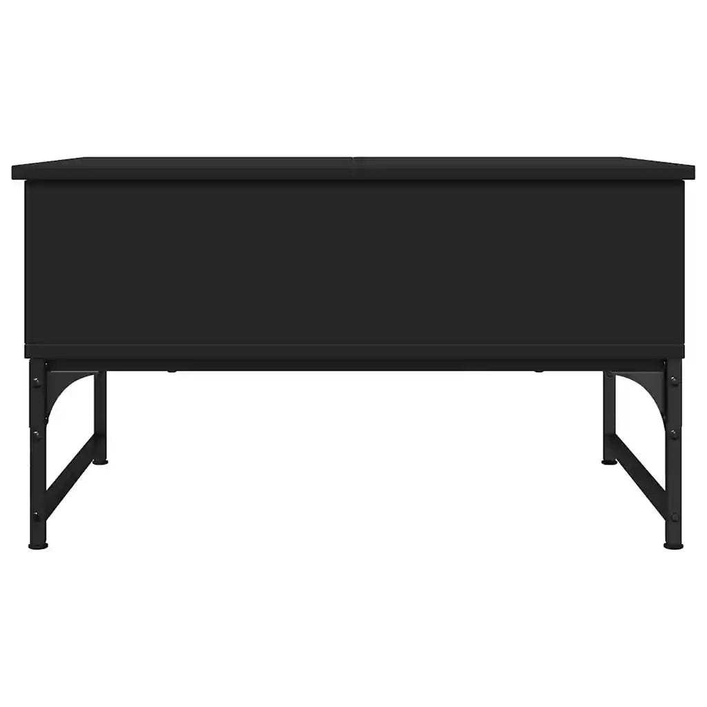 Tavolino da salotto | Tavolino da caff¨¨ | Tavolino da Soggiorno Nero 70x50x40 cm Legno Multistrato Metallo