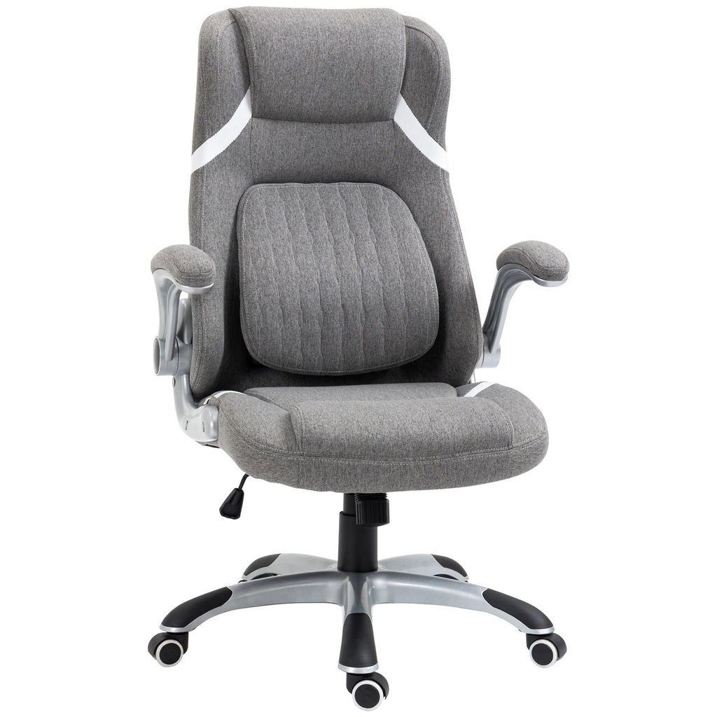 SEDIA DA UFFICIO RECLINABILE IN TESSUTO CON ALTEZZA REGOLABILE, 68X76X109-117 CM