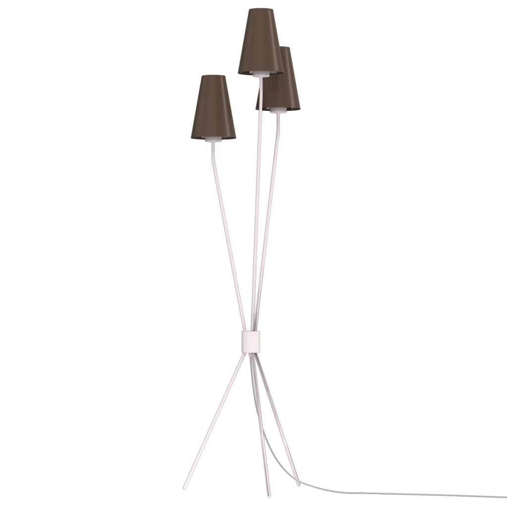 Lampada da terra Sticki 3xE14 cashmere marrone Luminex