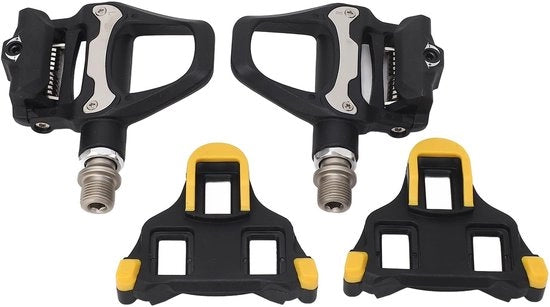 Pedale Professionali Auto Bloccanti - Regolabili Tensione - Leggeri - Cromo Molybdeno - Trasmissione di Potenza Efficiente - Prestazioni Stabilmente - Pedali per Bicicletta