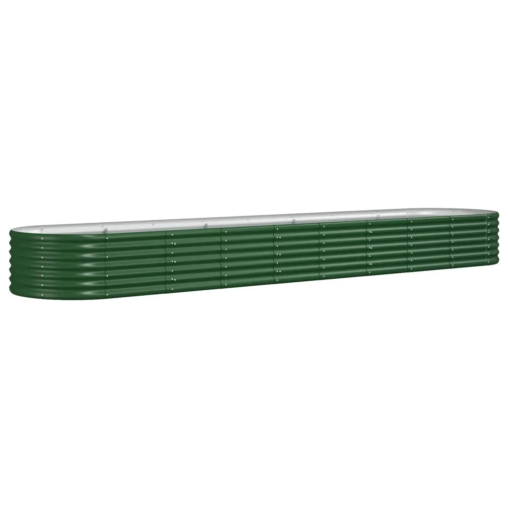 Letto Giardino Acciaio Verniciato a Polvere 368x80x36 cm Verde