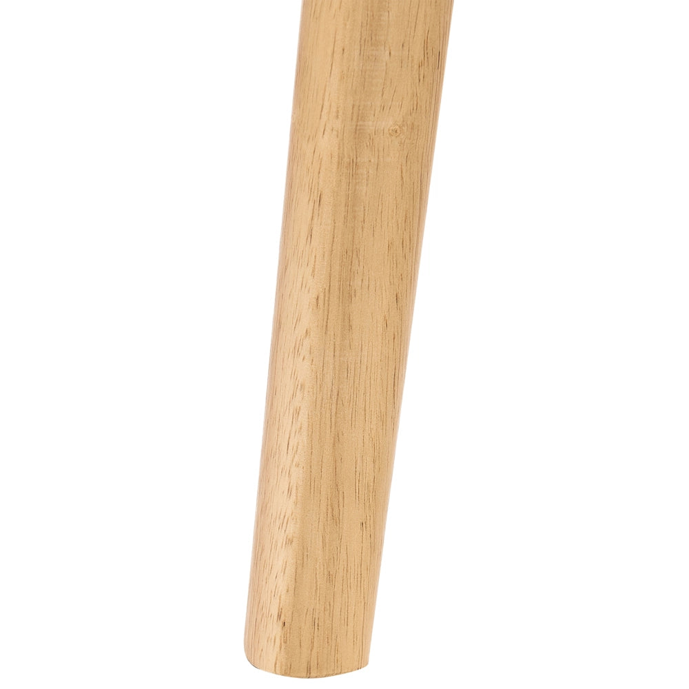 Set di 2 sedie da pranzo Sedute imbottite in poliestere Schienale in rattan a treccia viennese Struttura in legno di gomma Marrone chiaro