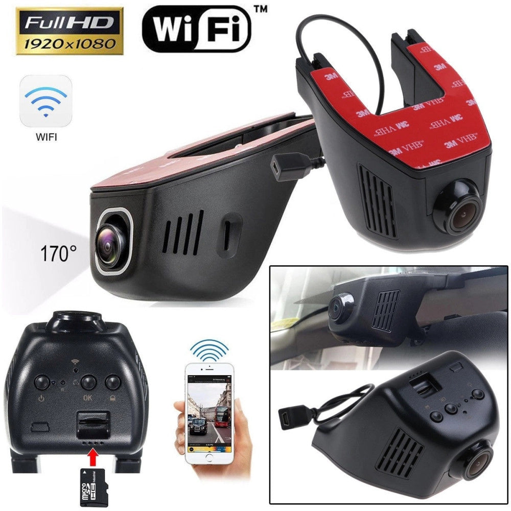 Trade Shop - Auto Car Dvr Telecamera Wifi 1080p Videoregistratore Notturna G-sensor Full-hd -
