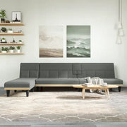 Divano Letto a L-Sofa Letto-Daybed Grigio Scuro 255x140x70 cm in Tessuto 981778