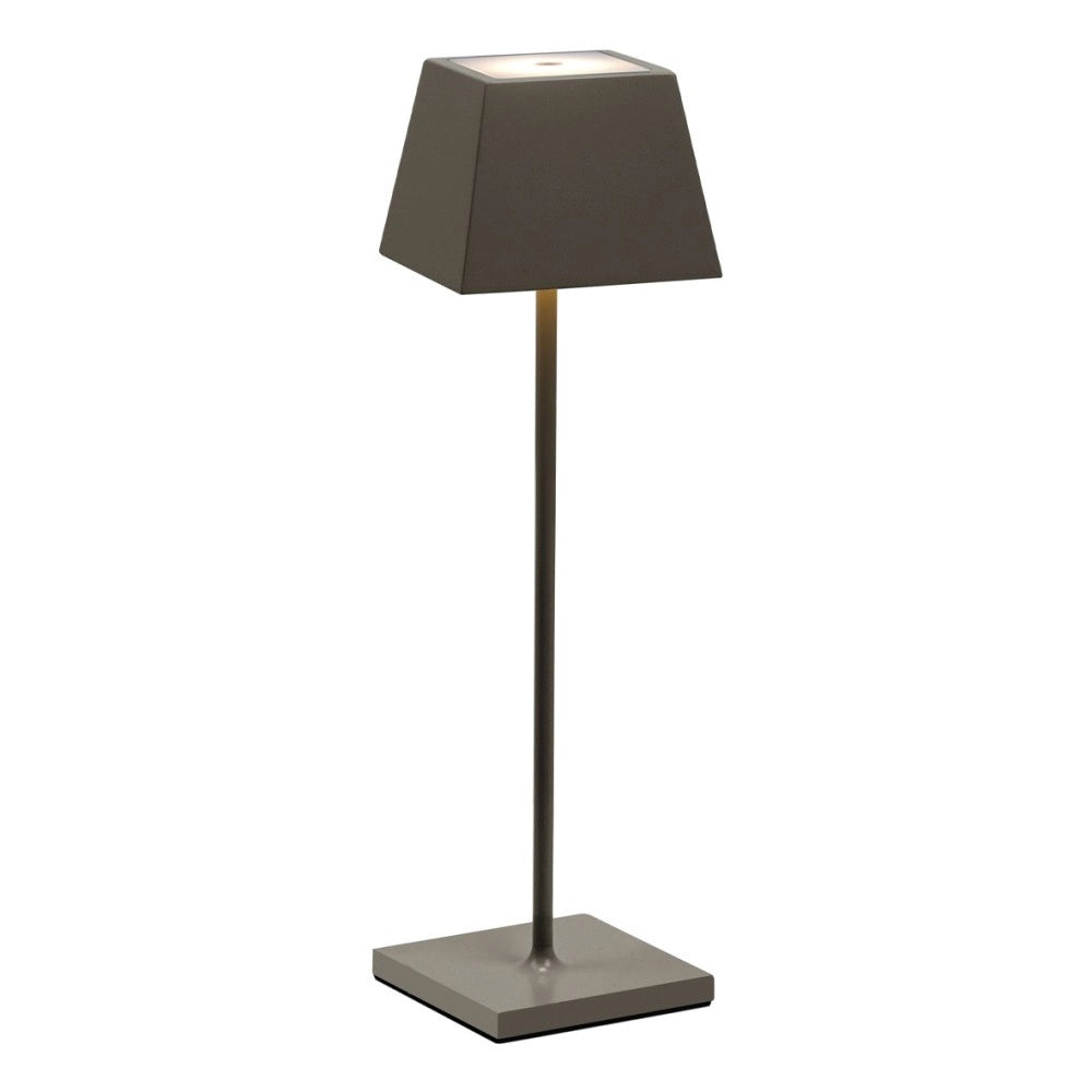 Lampada a led da tavolo Siesta tortora portatile e ricaricabile IP54