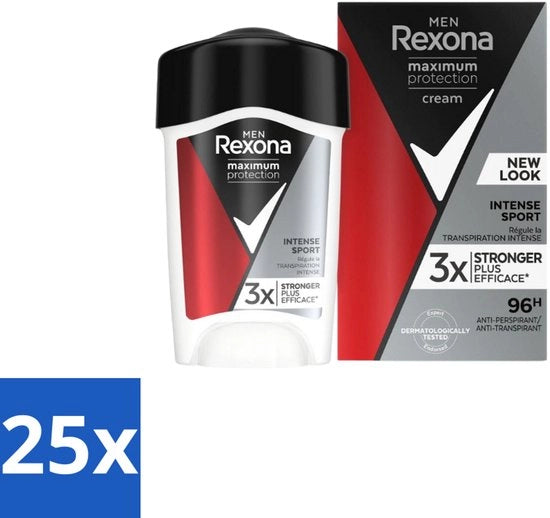 Anti-Transpirante per Uomo - Stick di Protezione Massima Intensa Sport - 45 ml - Confezione in Bulk - 25 pezzi