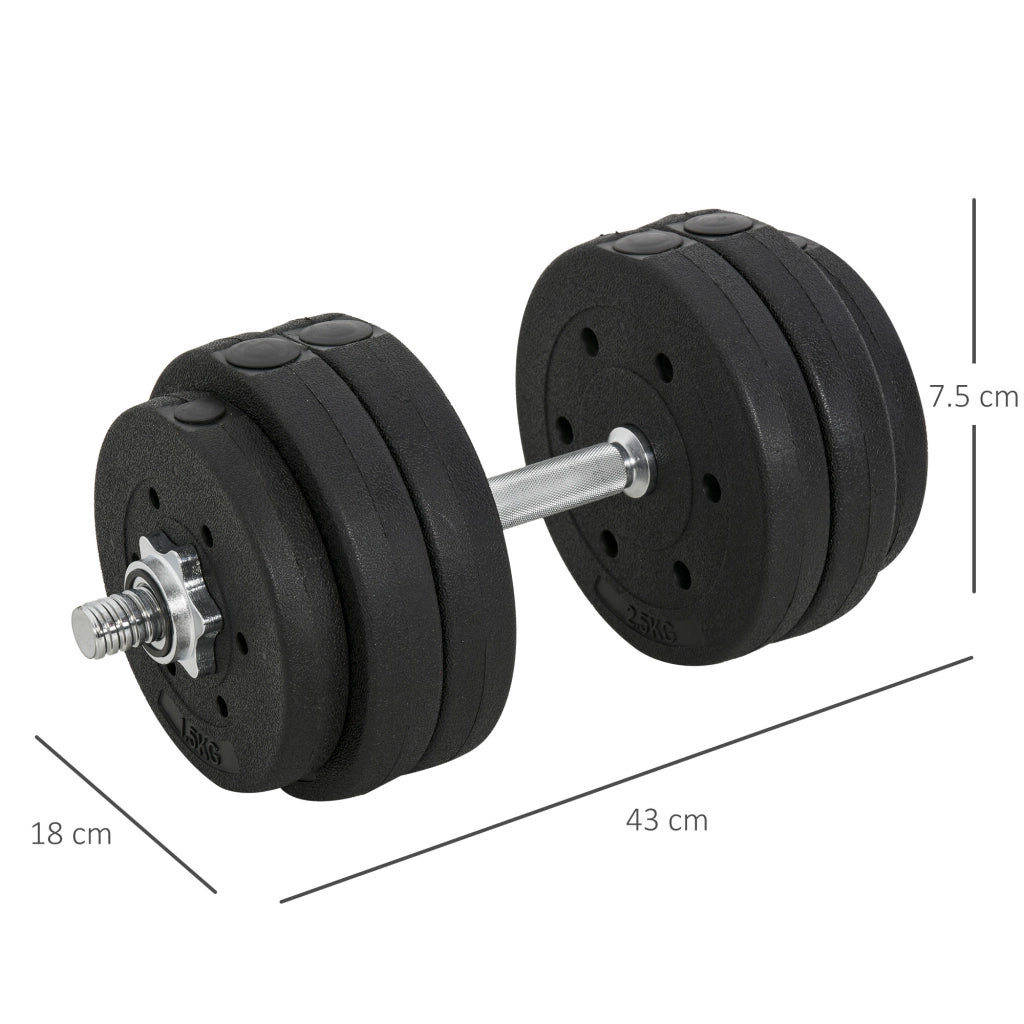 SET DI 2 MANUBRI PESI DA 30KG TOTALI CON 12 DISCHI IN ACCIAIO E PLASTICA PER ALLENAMENTO A CASA