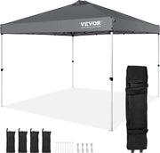 Tenda da festa pieghevole 3x3 m colore grigio