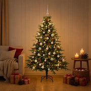 Albero di Natale artificiale con palline 120 cm 150 LED 3466061