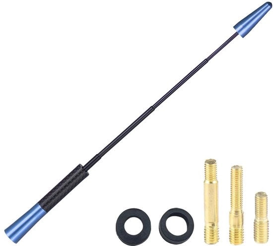 Antenna Intrebbile a Fibra di Carbonio - Lega di Alluminio - Universale - Funzione di Ricezione Forte - 12 x 1,5 cm - Resistente alla Corrosione - Antenna Autoportante