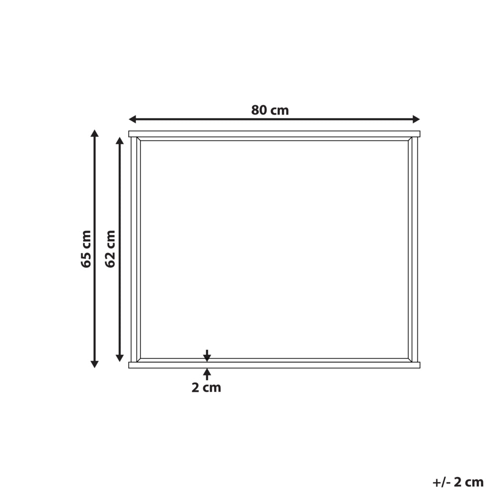 Specchio da parete in truciolato di legno chiaro 80 x 65 cm Rettangolare Accento decorativo Stile scandinavo