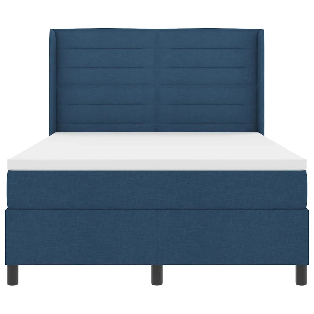 Letto a Sorgente LED con materasso Blu 140 x 200 cm Tessuto 3343447