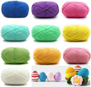 Set di fili di cotone 50 g - 10 pezzi - Fili di cotone per maglia - Fili di cotone per tessuti - Fili di cotone per vesti e scialli - Fili di cotone per lana per artigianato