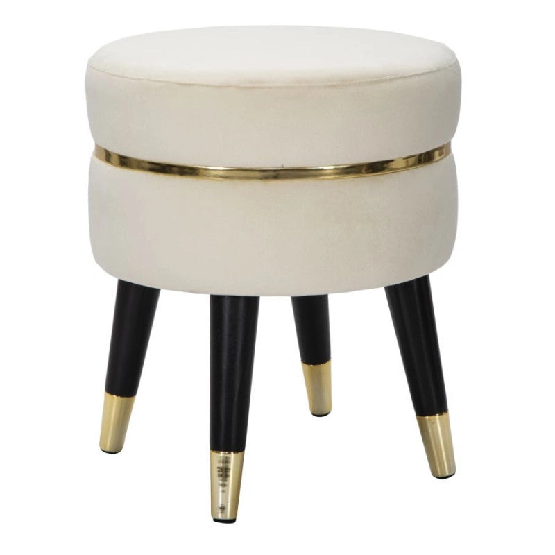 Sgabello Paris Crema/gold cm ø 35x40,5