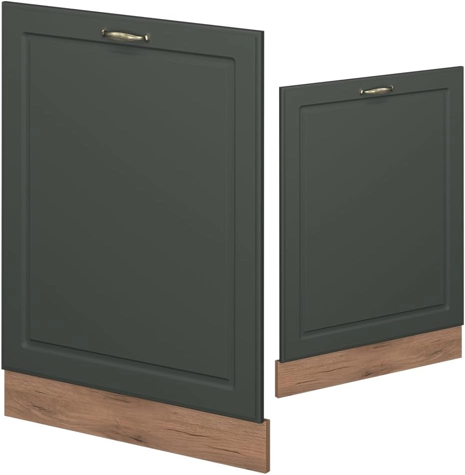 Pannello frontale della lavastoviglie Fame-Line, Verde-oro Country House, 60 cm senza piano di lavoro, per la combinazione con altri moduli della serie Fame-Line