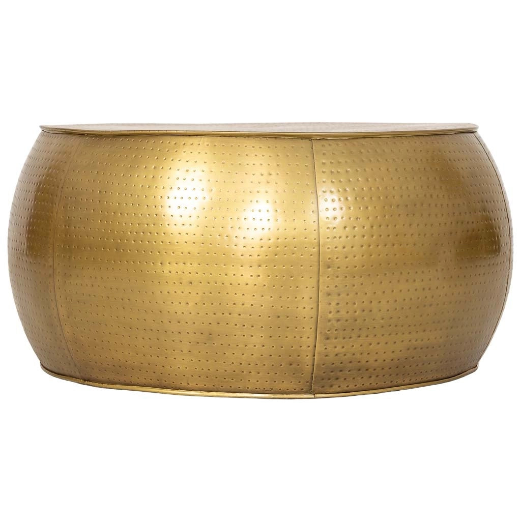 Tavolino in metallo dorato 80x80x45h cm