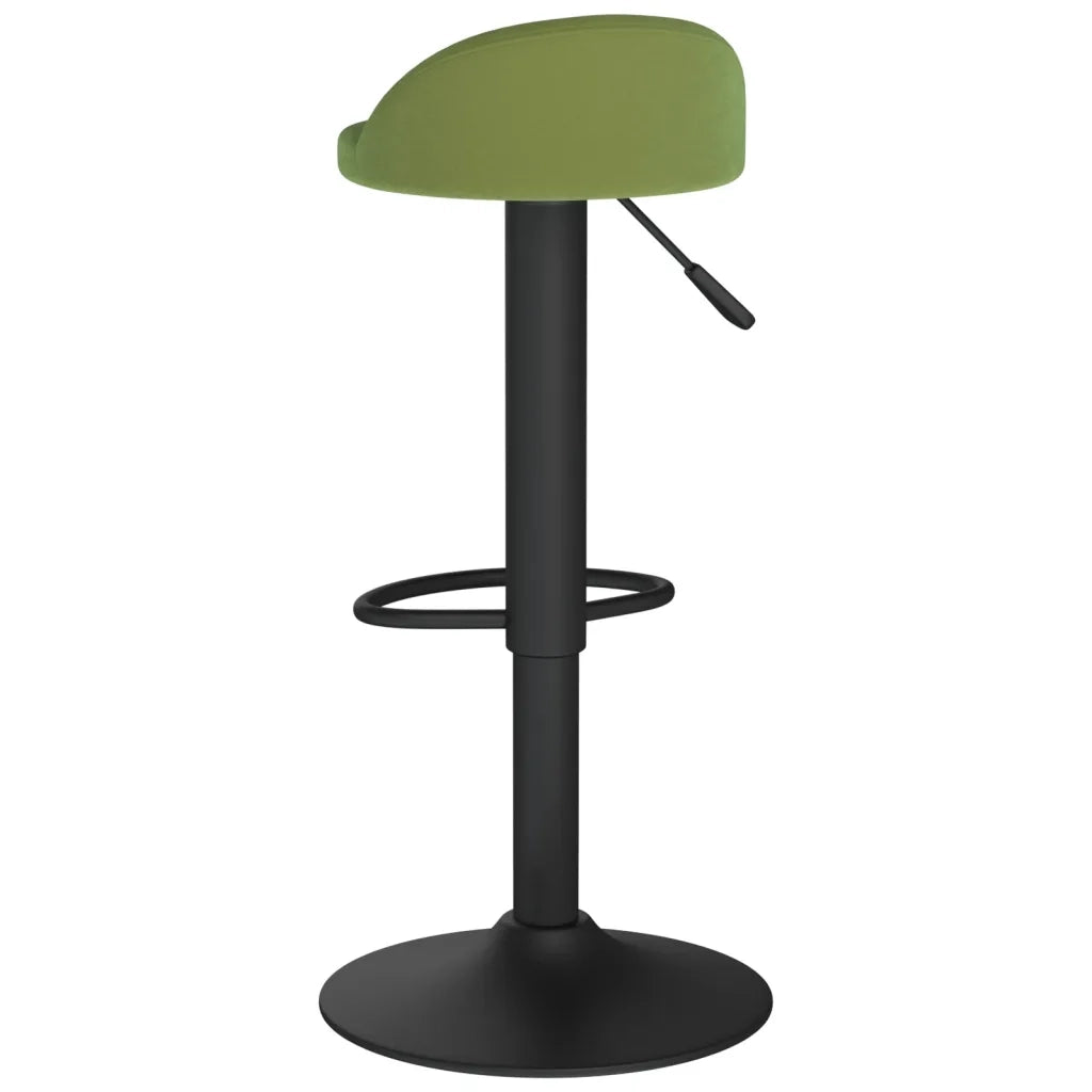 Sgabello da Bar Verde Chiaro in Velluto 333592