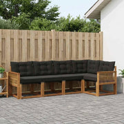 Set di divani da esterno 5 pz Naturale e Nero 3381956