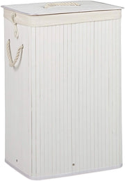 Cesto portabiancheria rettangolare con sacco in cotone 65,5 cm bambù bianco 13_0001905_3