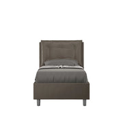 Letto Singolo 80x200 cm con Rete e Contenitore Annalisa Cappuccino