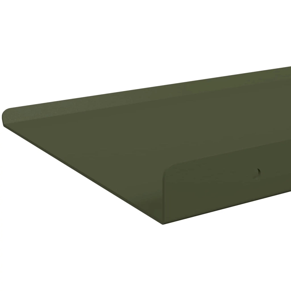 Mensola sospesa 4 pcs Verde oliva 30 x 18 x 2,5 cm Acciaio