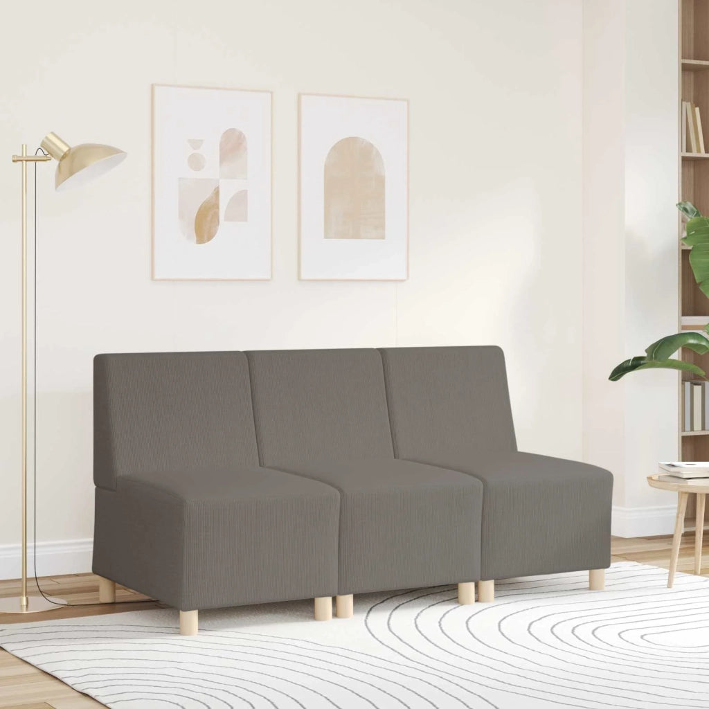 | Unità di Divano Modulare Senza Braccioli | Grigio chiaro 4108496