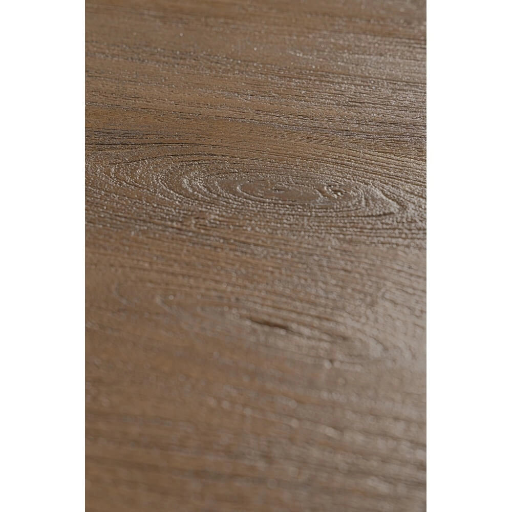 Tavolino rotondo in legno di mango naturale con gambe scanalate - JASPER