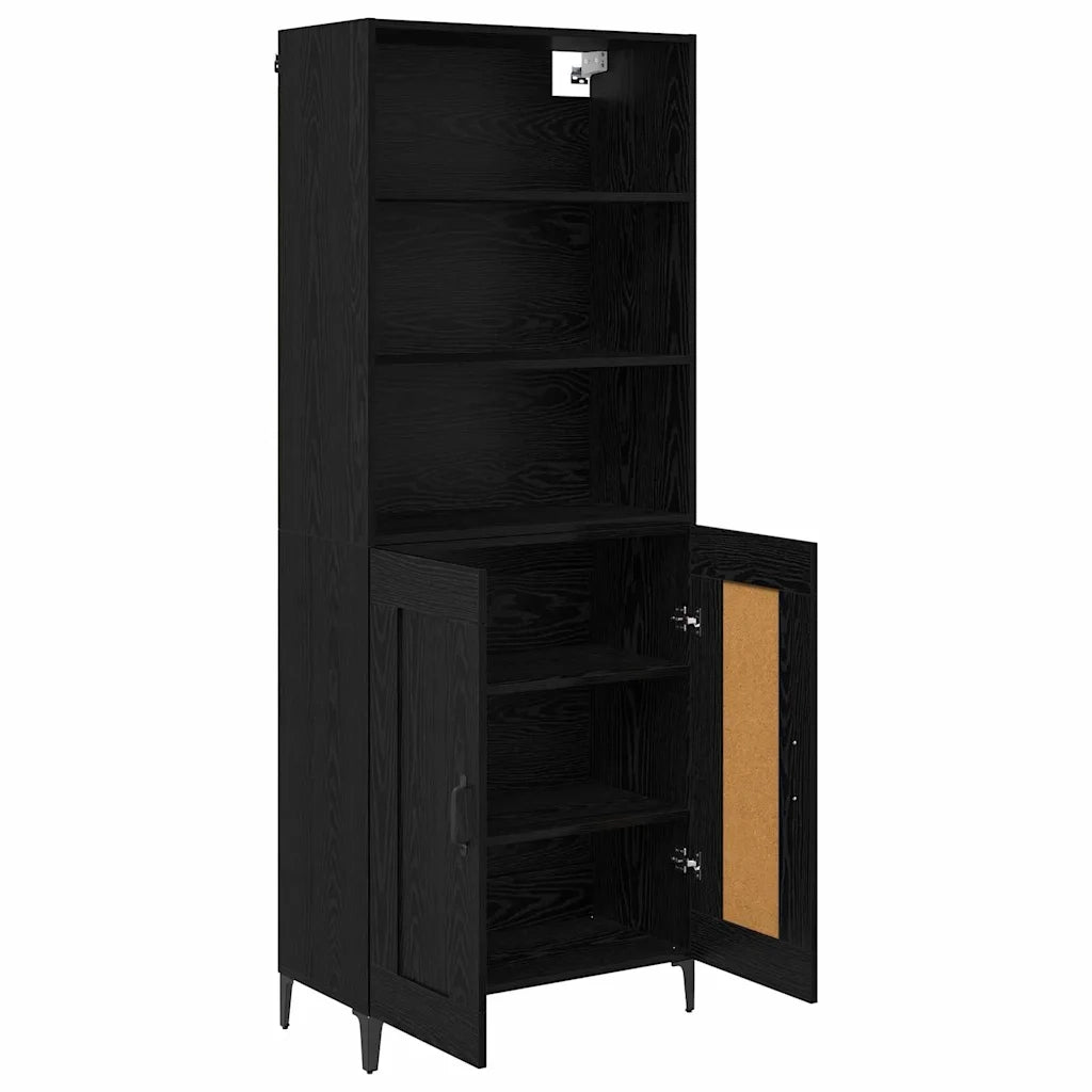 Credenza 2 pz Rovere nero 69,5 x 34 x 180 cm 3403591