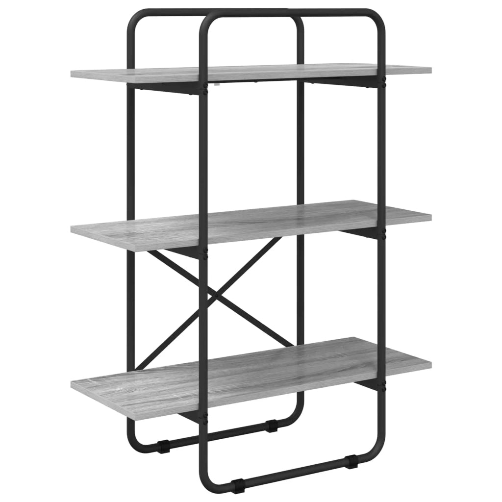 Libreria 3 livelli 80 x 35 x 105 cm PB Sonoma grigio 8007819