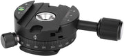 Stativo a giro 360 gradi - Lega di alluminio - Visuale panoramica - Capacità di carico 5 kg - Diametro di vite 38,5 mm - Inclusa chiave a ingranaggi - Supporto per fotocamera