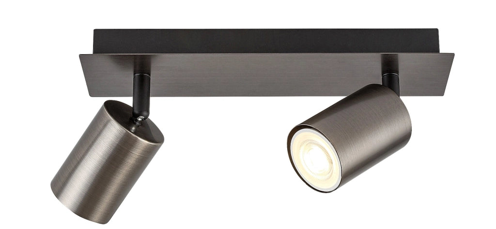 Plafoniera industriale grigia 2 faretti GU10 Rabalux